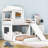 Wooden L-Shaped House Style Bunk Bed with Slide Harper Orchard-971306892-1030935836