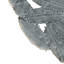 Ornement suspendu en métal bleu texturé 3 plumes - 20 po, 17,25 po, 14,25 po, pour les espaces intérieurs, pièce
