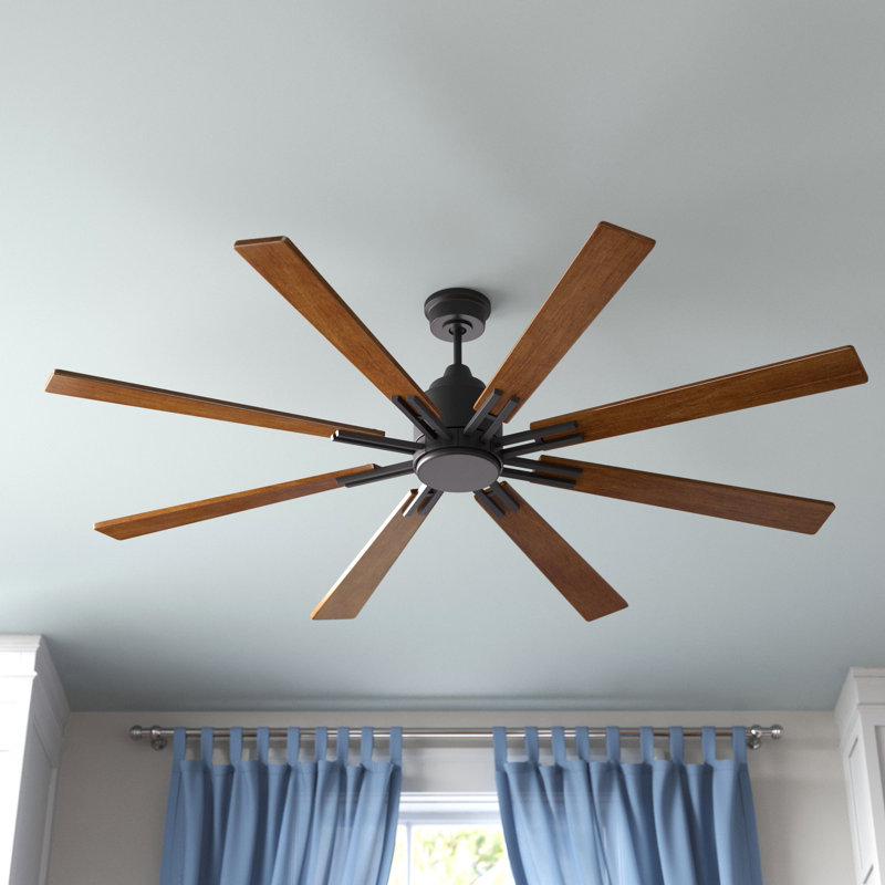 Hysley 70'' Ceiling Fan with LED Lights, Espresso