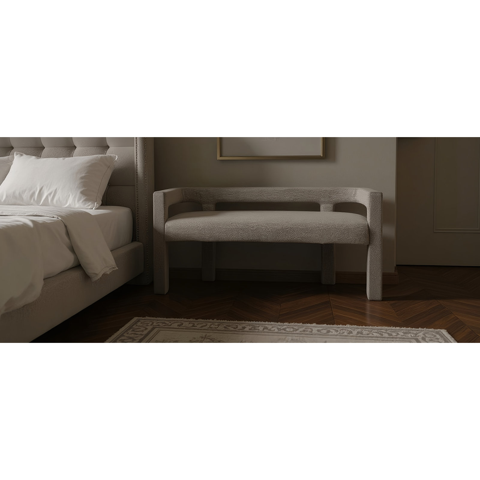 Cedernier 67" Bedroom Bench, Brown