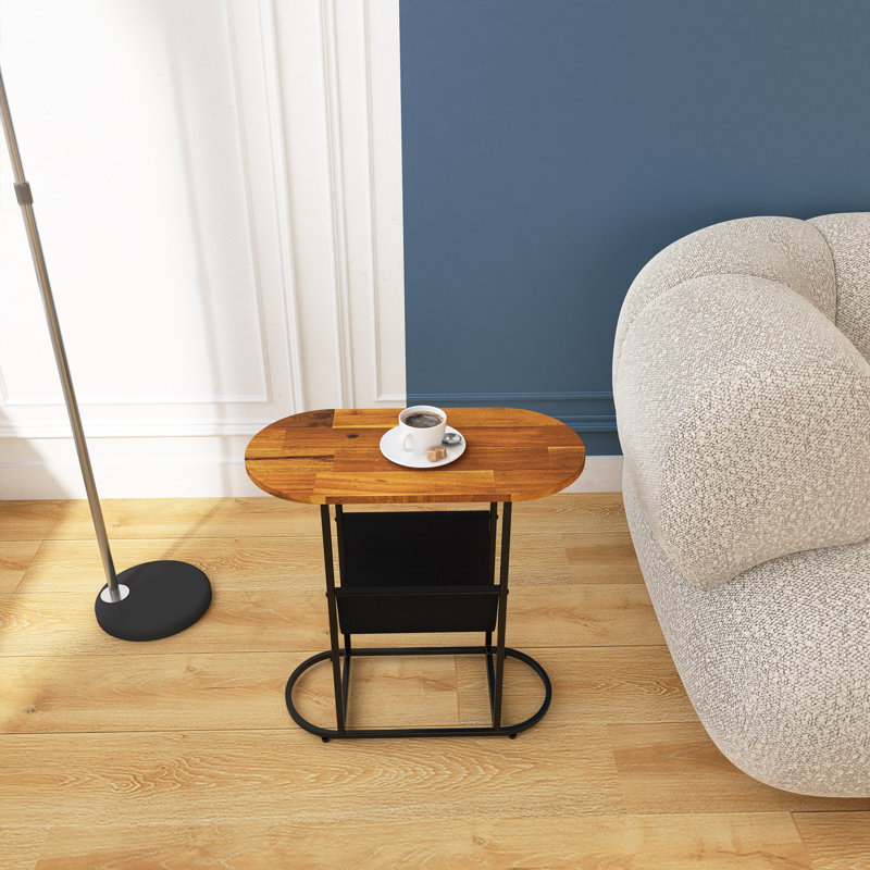 Wenda Solid Wood Top End Table
