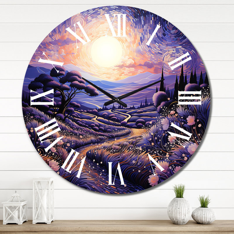 Horloge murale Cleeson - Paysages, Très grand