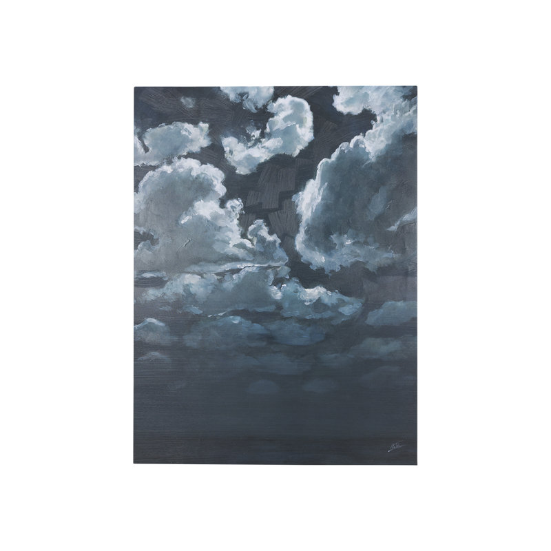Toile texturée embellie à la main II, H 40 po x l 30 po x P 1,5 po
