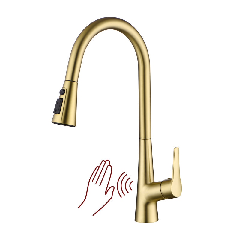 Robinet d'évier de cuisine rétractable Sumerain, robinet de cuisine mains libres sans contact, robinet de cuisine à capteur de mouvement de qualité commerciale
