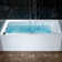 60" X 30" Alcove Acrylic Rectangular Whirlpool Heated Jetted Tub In White With Drain and Overflow