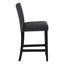 Ensemble de salle à manger 5 pièces avec table haute, comprenant une table à manger avec dessus en faux marbre et quatre chaises recouvertes de velours, noir.-612468770