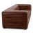 Sofa, Seats 3, Channel-Stitched Top-Grain Leather