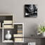 Art mural en verre «Swirl 3 Bw» par Piper Rhue, 12 po x 12 po-864906129