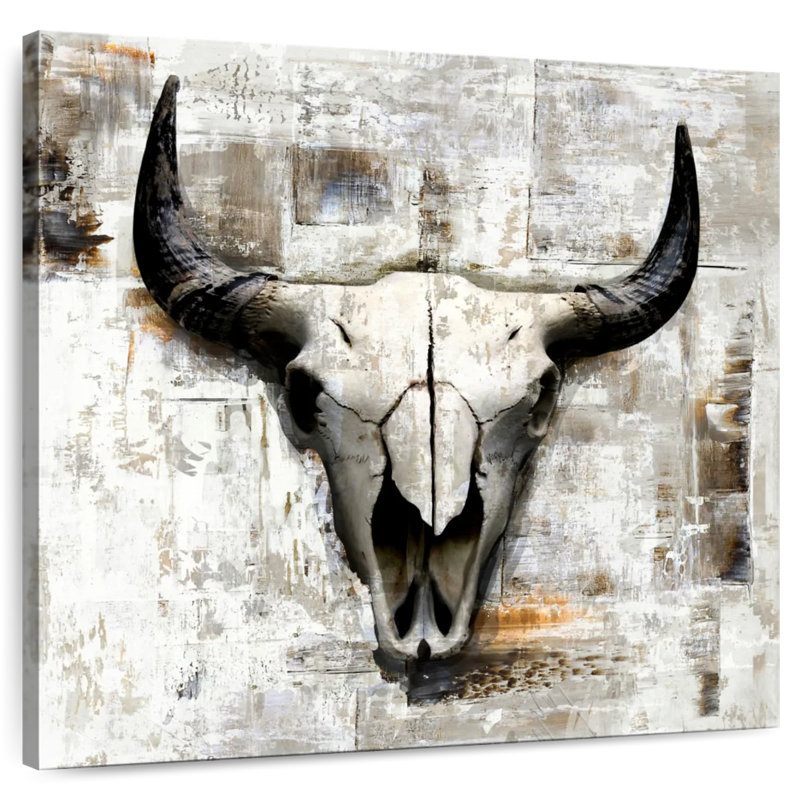 White Cowskull, 36" H x 36" W