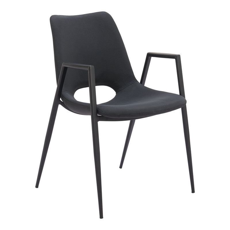 Ensemble de chaises Desi (ensemble de 2), Noir, noir, noir, noir