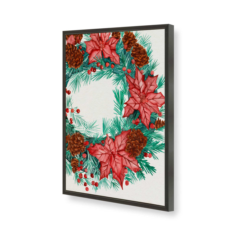 «Yuletide Harmony I» par Melissa Wang, reproduction d'art sur toile, Noir, Encadrement ouvert sans papier mat