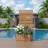 Metal Planter Box with Trellis without Wheels-1083593913