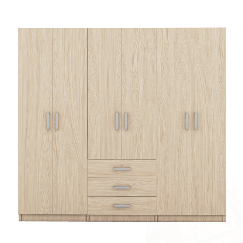 Zadok en bois 6 portes avec 3 tiroirs à l'intérieur, Brun