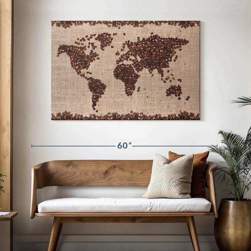 Yarlin Coffee Map, 32" H x 48" W