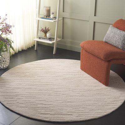 Tapis ivoire en laine / animal de compagnie / coton touffeté à la main Marqueeta