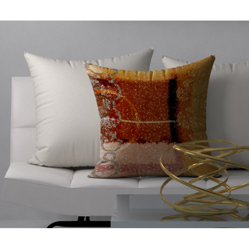 Abstract Reversible Throw Pillow, 24" x 24"
