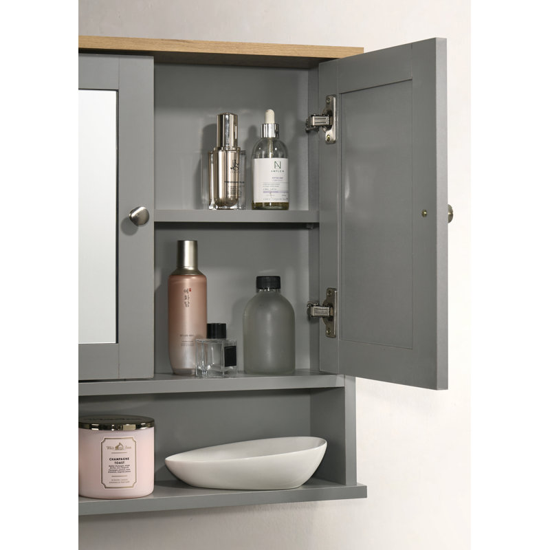 Dianna Bathroom Cabinet, Grey/Oak