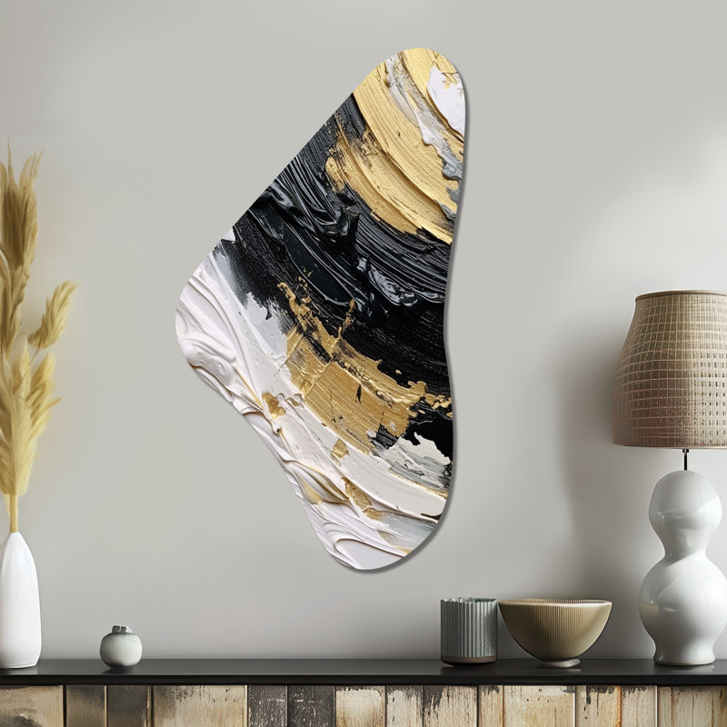 Décoration murale irrégulière en forme de Boomerang, H 39 po x l 21 po