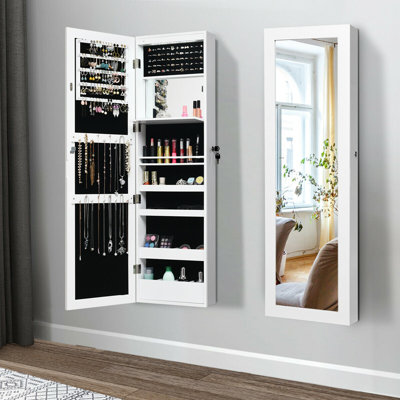 Armoire à bijoux murale avec miroir Amrutha