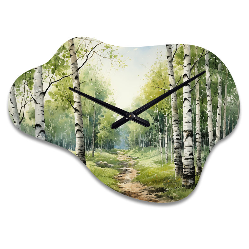 Horloge Birch Woods Silent Woods I - Birch Cloud, Petit