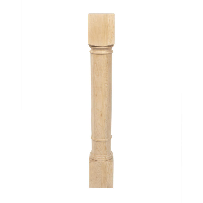 Pieds pour îlot de colonne Behre, H 35,25 po x l 5 po x P 5 po, Érable