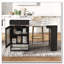 Îlot de cuisine 59,5 po avec table de salle à manger extensible, table de rangement de cuisine avec rangement double-face, îlot de cuisine avec 2 tiroirs, prise de courant, tablettes latérales ouvertes, pour la cuisine-14458596