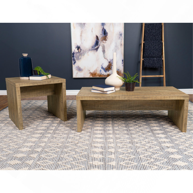 Ensemble de table basse et de table de bout 2 pièces Brianna Mango