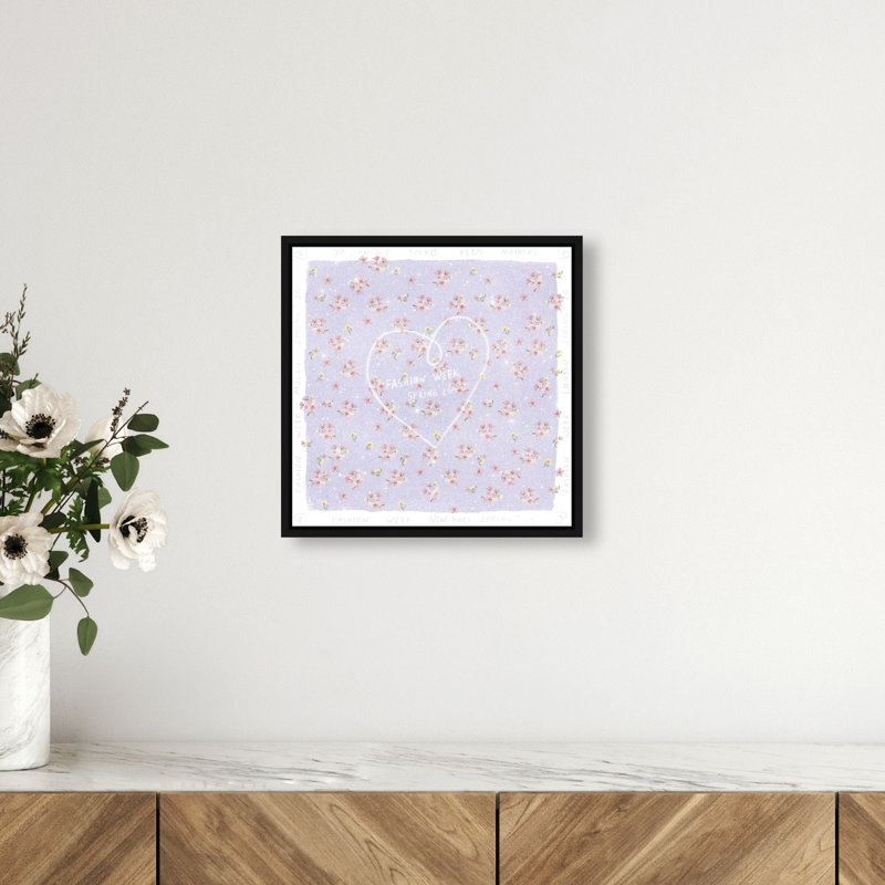 Lilac Spring Fashion Print by Oliver Gal, 13"H x 13"W, Black Floater Frame