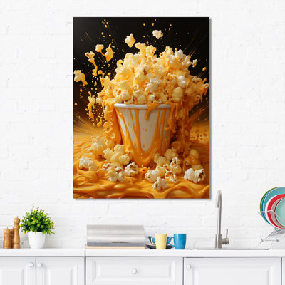Symphonie de maïs soufflé jaune - art mural Popcorn