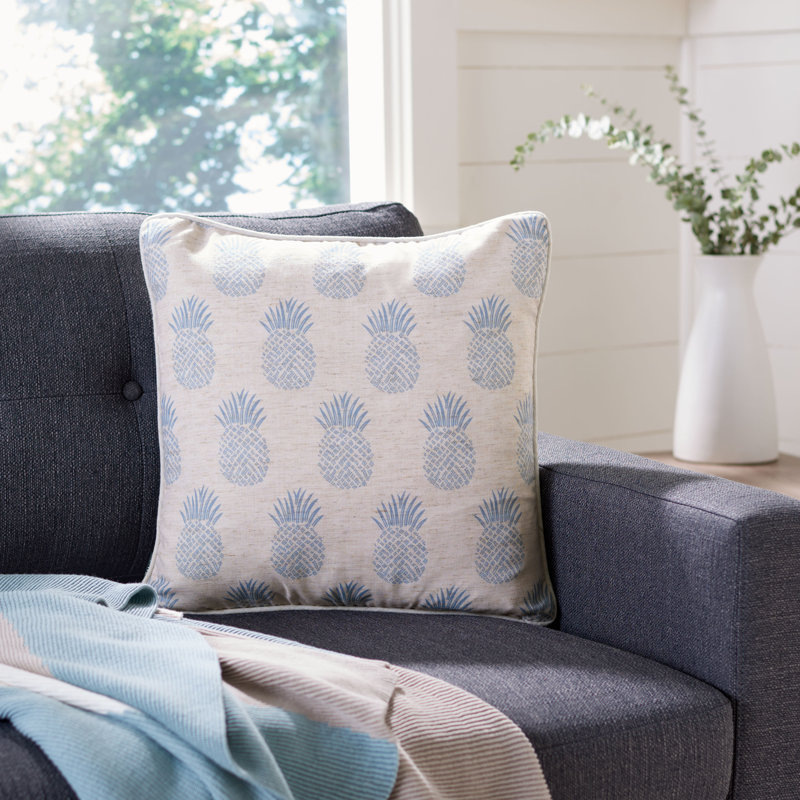 Embroidered Reversible Throw Pillow