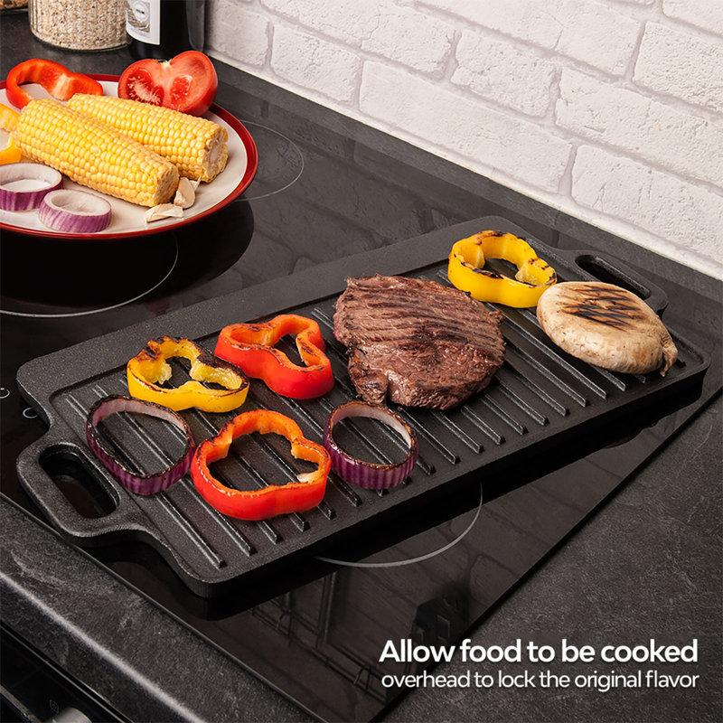 50 cm Non-Stick Cast Iron Grill Pan / Griddle Set