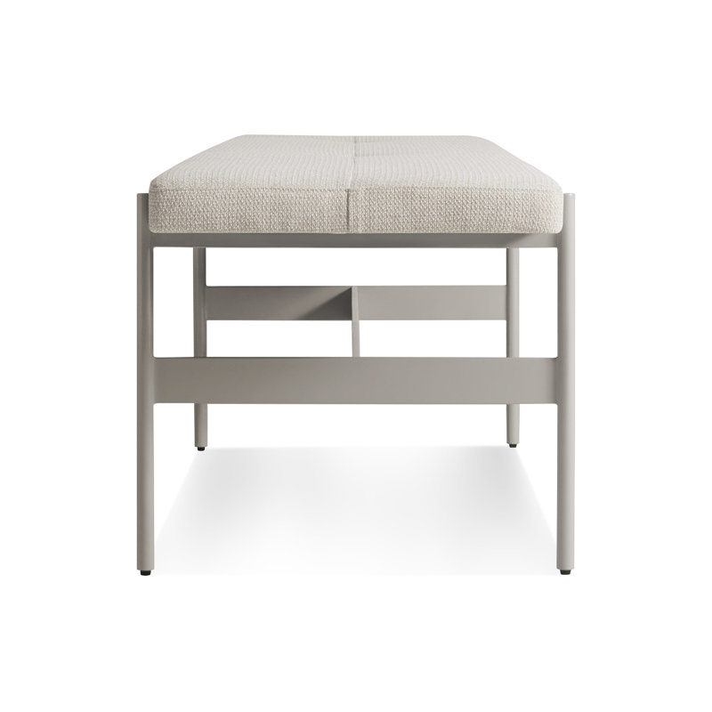 Daybench Upholstered Dining Bench, Maharam Mantle in Future / Putty, 17" H x 55" W x 19" D