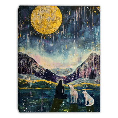 Art mural toile tendue au clair de lune