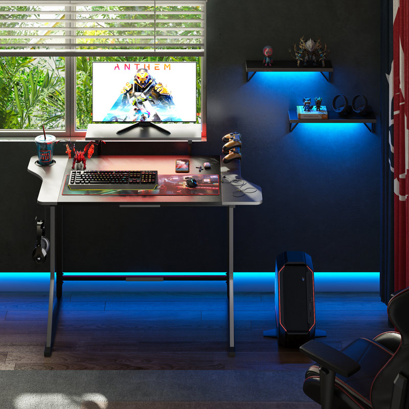 Bureau de jeu Deashia, Gris argenté