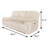90.4" W Transitional Power Sofa, Beige