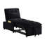 Canapé-lit simple multifonctionnel 4 en 1 avec poches de rangement, canapé-lit simple capitonné avec dossier réglable et coussins, méridienne convertible, noir-1182399147
