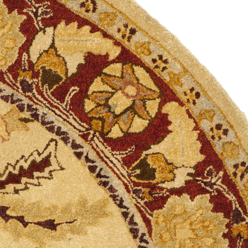 Ladd Wool Pile Oriental Rug, Round 6'