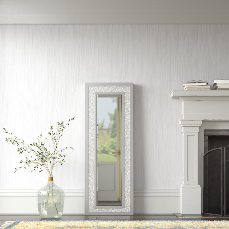 Miroir pleine longueur Joneka, 56,75 po x 20,75 po, Argent