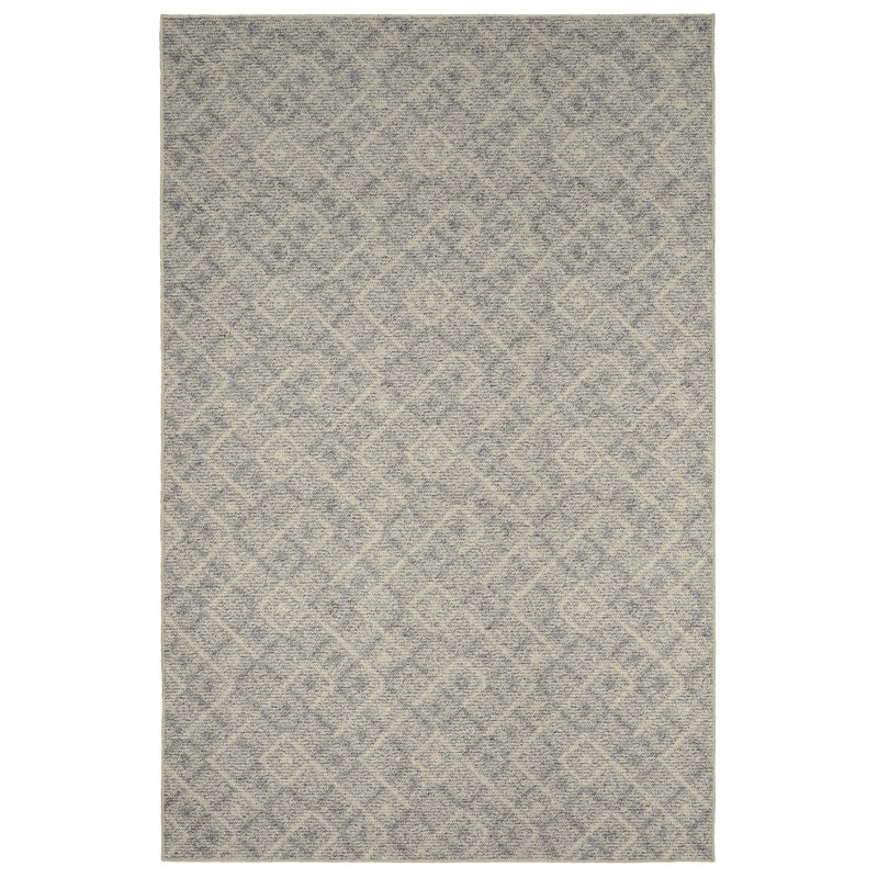 Tapis gris touffeté à motif abstrait Byrum, Rectangle 6 pi x 9 pi