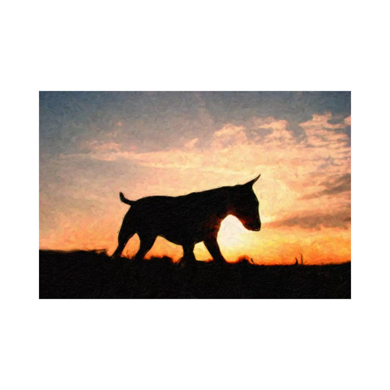 English Bull Terrier by Michael Tompsett - 1 Piece Wrapped Canvas Wall Art, 20.32 cm H x 30.48 cm W