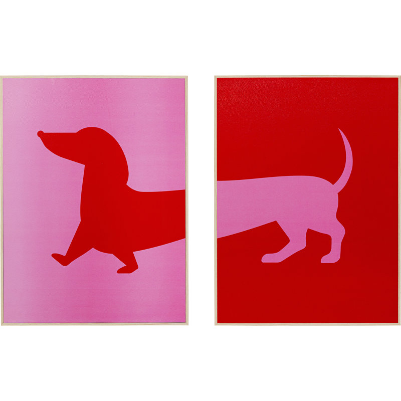 Dog Frankie Framed Picture (Set of 2)