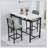 Kitchen Table Set, Dining Table and Chairs for 2, 3 Piece Dining Room Table Set with 2 Upholstered