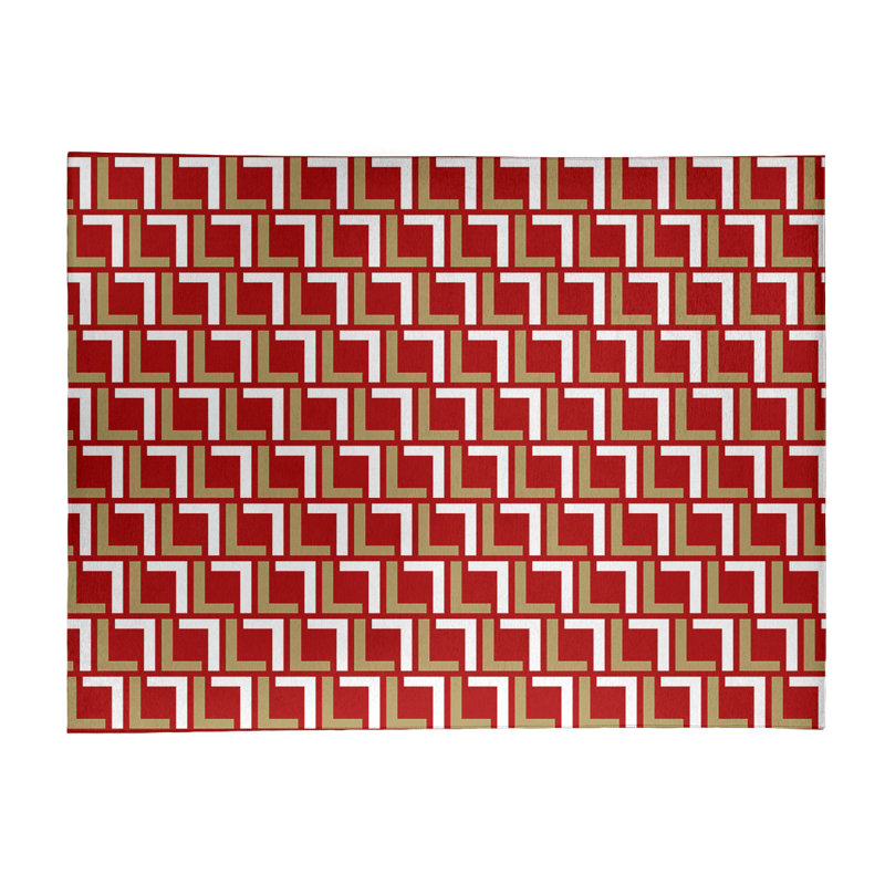 Geometric Indoor Rug, Rectangle 5' x 7'