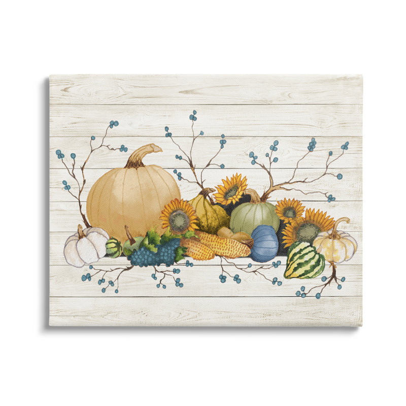 Rustic Abundant Harvest Legumes Fall, Toile tendue, H 24 po x l 30 po x P 1,5 po