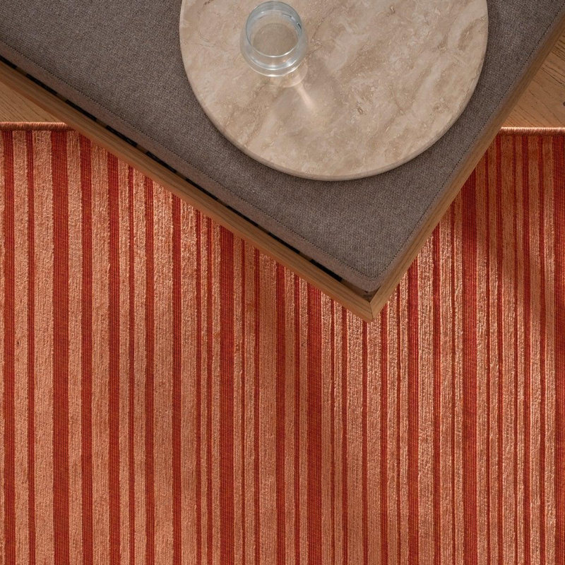 Roche Slim Washable Rug, Terracotta, 5'3" x 8'
