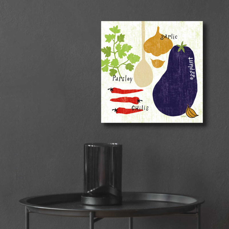 «Italiano Aubergine» par Sue Schlabach, H 12 po x l 12 po x P 0,13 po