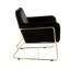 Chaise d'appoint moderne en velours noir avec support en métal - 29,5 "x 31" 26 Classy