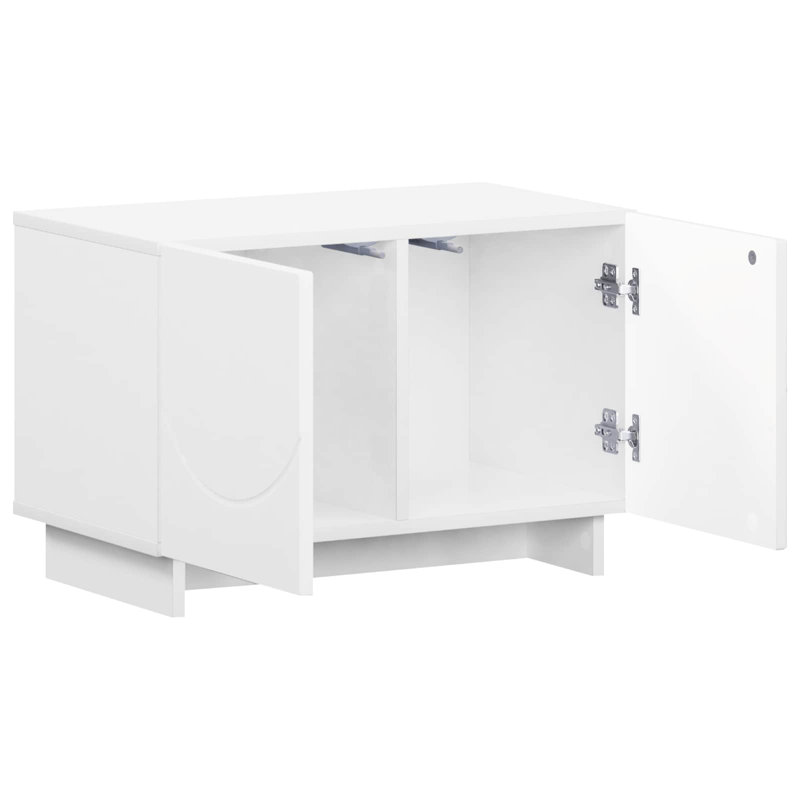 TV Stand, 40cm H x 60cm W x 34.5cm D, White