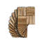 10 carreaux de terrasse imbriqués à carreaux, plancher en bois franc d'acacia jaune carré 12 po x 12 po pour patio, banc, bord de piscine, ...-116657606