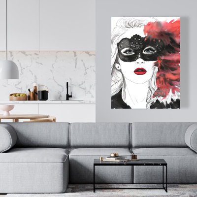 Masked ball - Livingroom White Canvas for Home Decor